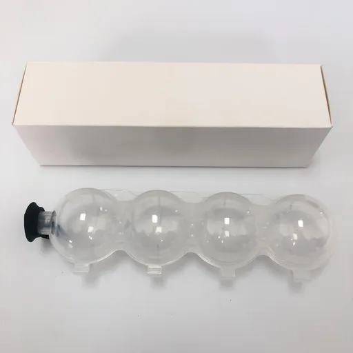 Large Sphere Ice Cube Trays Transparent Ice cube Mold With Ball Capacity for Cocktail Coffee Whiskey Ice Cube Maker