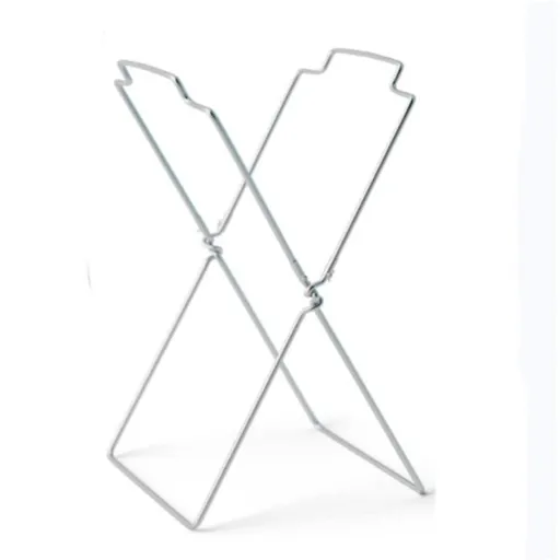 Multifunctional Support Rack 1 Pc,Portable Trash Bag Holder,X-Frame Platic Bag Holder Stand,Durable Household Towel Rack,Stainless Steel Folding Trash Bag Holder (Silver)