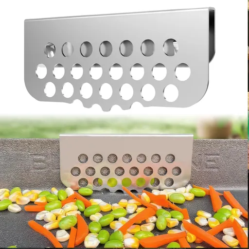 2 Pack Blocker Grease Gate for Cooking Tools, Grilling Mesh Screen Compatible with Many Griddle Accessories(Not For Old-style Long Hook 17" and 22" Blackstone)