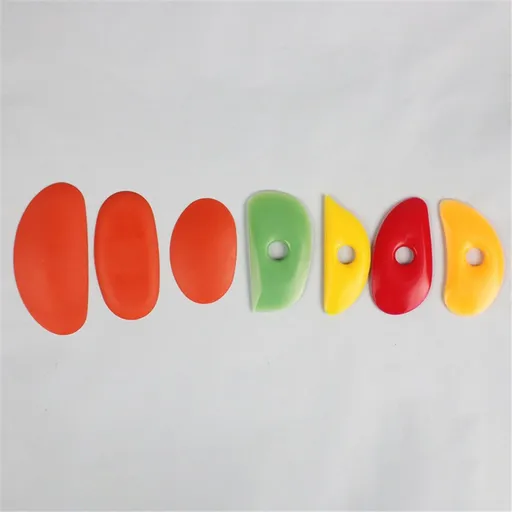 21 Pcs Soft Ribs for Pottery Clay Silicone Rib Ceramics Tools Pottery Rubber Clay Ceramic Ribs for DIY Smooths Shapes Sculpting Tools, 7 Styles(Bright Color,Classic Style)