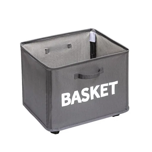 Rolling Storage Basket with Wheels for Under Desk or Shelf Organisation - Grey