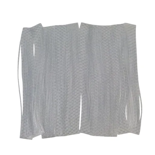 Artizan 22 strand silicon skirt, Natural Clear Silver, Pack of 20