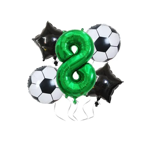 32 Inch Green Soccer Balloons 5 Pieces Set World Cup Birthday Party Decoration - 8
