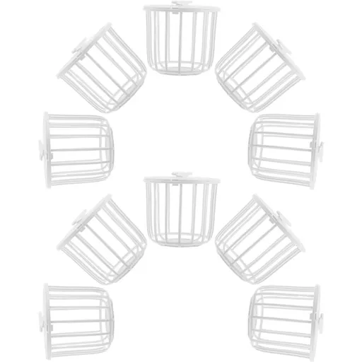 10Pcs Plastic Bird Nest Box White for Finch Cage Breeding Supply