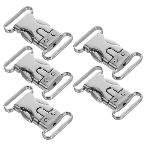 5Pcs Metal Side Release Buckles Plated Silver Color Ideal for Webbing Paracord and Dog Collars