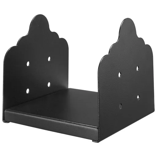 8x8 Post Base 2 Pcs, Inner Size 7.9x7.5 inch / 200x190 mm Post Brackets, Heavy Duty Carbon Steel Decking Posts, Wood Posts Brackets for Pavilion Deck Railing Support Deck Base Plate, Black