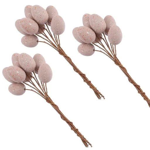 27Pcs Easter Egg Ornament Pink for Flower Arrangement and Home Celebration Decor
