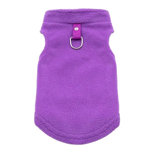 Valley Dog Pet Sweatshirt Pocket Casual Style Fleece Vest Purple S (bust 35CM recommended 1.00 kg-2.00 kg pets)