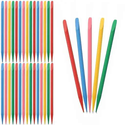 100Pcs Wooden Stylus for Scratch Art 4.6" Colorful Wood Sticks Scratch Art Stylus Heavy Duty Wooden Stylus Scratch Sticks DIY Creative Art Crafts for Kids Students