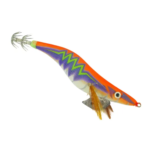 Finesse Rumoika Squid Jig, Orange Glow, size 3.5, 2 pack