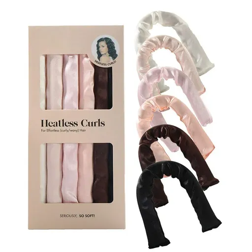 6Colours Heatless Curling Rod Foam Set Lazy Overnight Hair Rollers Big Waves Tool - Colourful