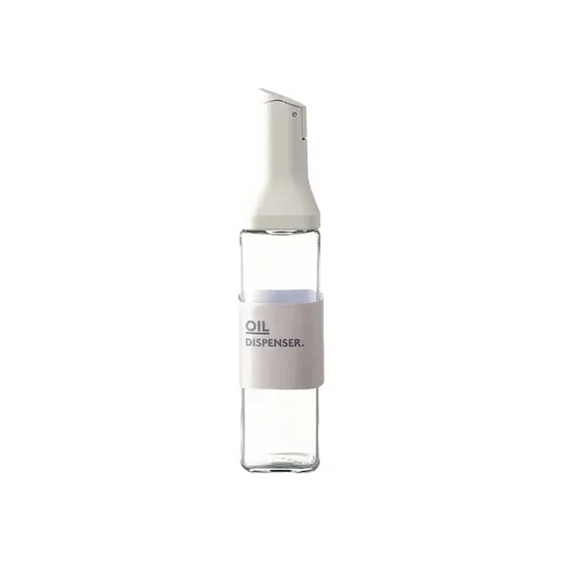 Oil Dispenser Bottle Glass Automatic Pouring Spout 500ml Clear Grey
