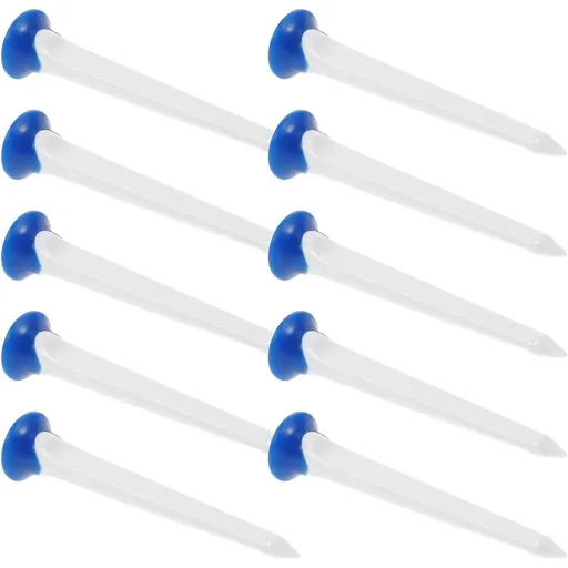10pcs Plastic Golf Tees with Stable TPE Ball Support for Outdoor Practice
