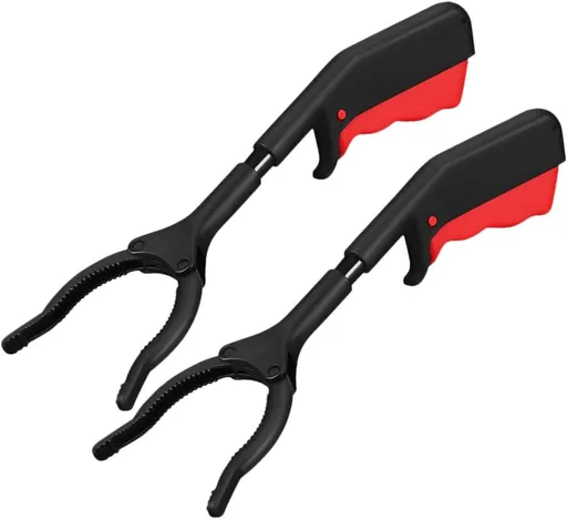 Litter Grabber - Litter Reachers - Pickers - Litter Grabber - Litter Grabber - Litter Grabbers - Litter Picker - Grab Aid - Gripper Extender - Litter Grabber - Black and Red - Plastic and Iron - 30cm - Not Scalable