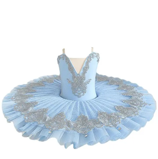 Ballet Tutu Dress Swan Dance Performance Costumes for Girls purple 160cm