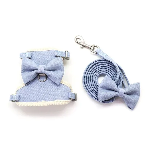 Pet Traction Strap Polyester Cat Dog Sky Blue M size cotton nylon mesh cloth cat pull chest