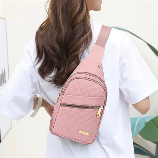 Sling Bag for Women, Crossbody Sling Backpack Small Sling Bag Multipurpose Crossbody Shoulder Bag Travel Hiking Backpack, Sling Bag for Men #1-Pink