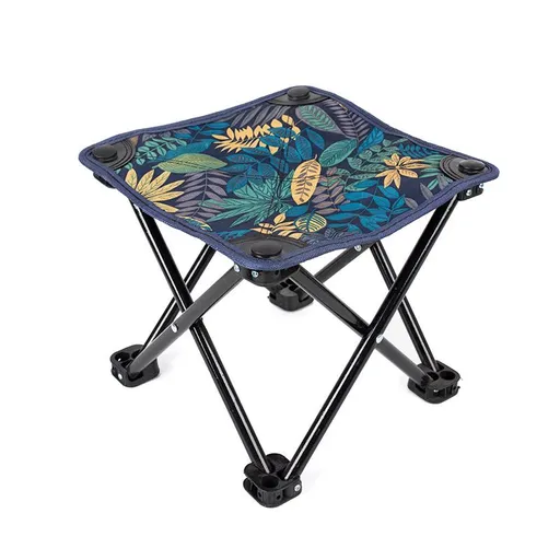 Portable Folding Camping Stool Outdoor Camping Lightweight Chair for Fishing Hiking Gardening and Beach (Blue)