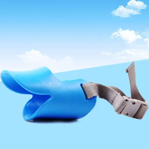 Plastic Dog Anti Bite Duck Mask Cardboard packaging-anti-dog bite cover Blue L