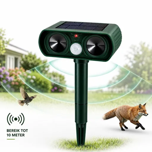 Ultrasonic Pest Repeller Motion Sensor Solar Powered Animal Deterrent Outdoor Protection for Garden Patio Driveway