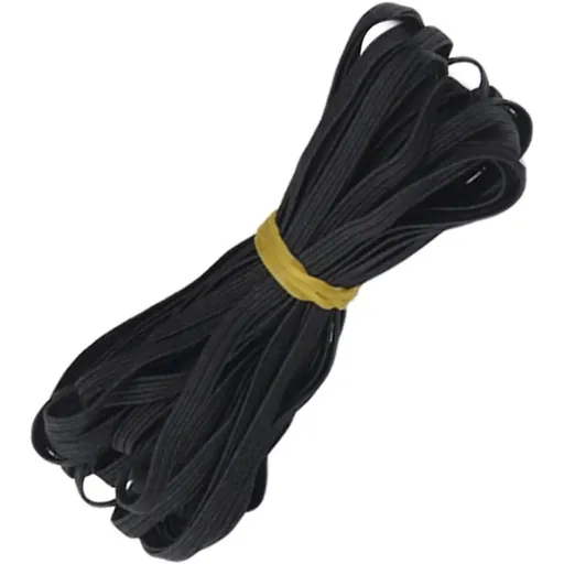 Black TPU Sewing Elastic Band 10 Meter Roll for Waistbands and DIY Crafts