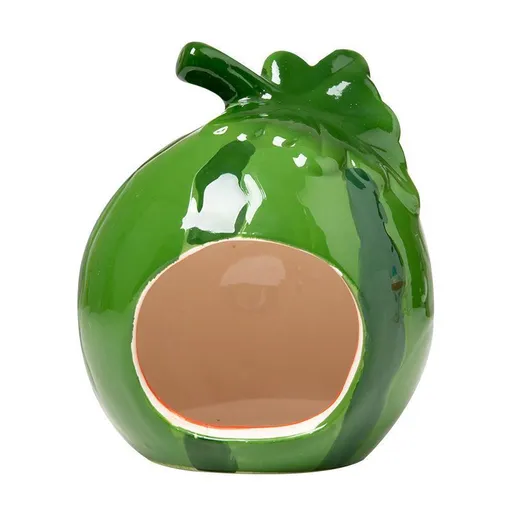 Hamster House Small Animal Hideout Ceramic Watermelon Chinchilla Mini Hut Cave Cage Accessories for Dwarf Hamsters