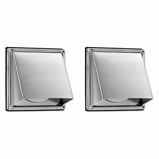 2pcs 4-Inch External Extractor Wall Vent Outdoor Cushioned Non Return Flap