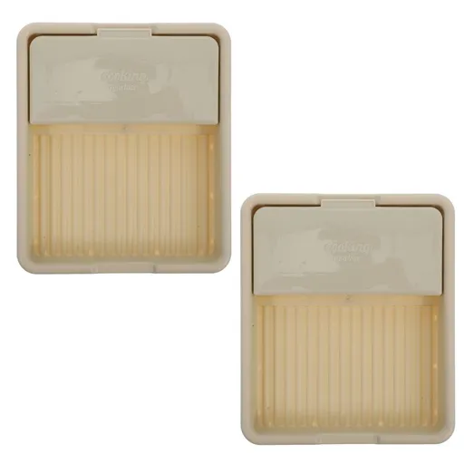 Beige PP Pot Lid and Spoon Rest, Countertop Space Saver, Modern and Versatile, 2Pcs