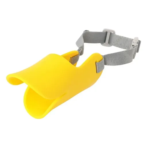Comfortable Silicone Dog Muzzle Anti-Bite Soft Duck Muzzle Pet Training Supplies - L