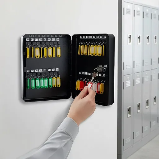 Key Cabinet Lock Box – 72 Key Capacity Wall Mount Secure Storage Organizer