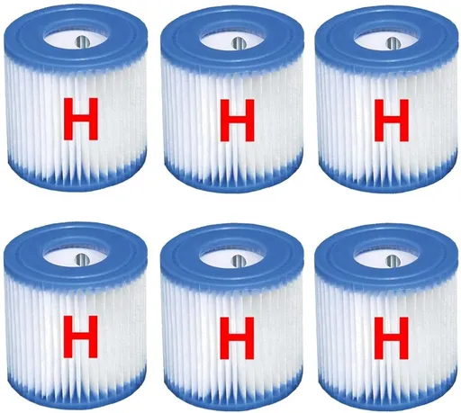 Suitable for Intex Pool Filter 6 Pieces - Suitable for Intex Pool Filter Cartridge Type H - Suitable for Intex Type H Pump - Replacement Filters - Pool Filter - Filter Pool - Pool Filter - Suitable For Intex Filter - 29007/29008