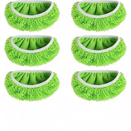Chenille Mop Refill Pads Super Absorbent 10x4.5 Inch 6 Piece Reusable Heavy-Duty Compatible with 10-12 Inch Mops for Hardwood Tile