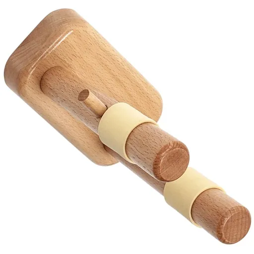 Wooden Guitar Wall Mount Stand Hook in Beige with Easy Installation for Secure Guitar Display
