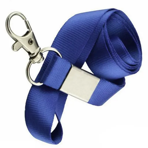 Neck Strap with Clip for ID Badge Name Tag Card Holder Lanyard - Dark Blue