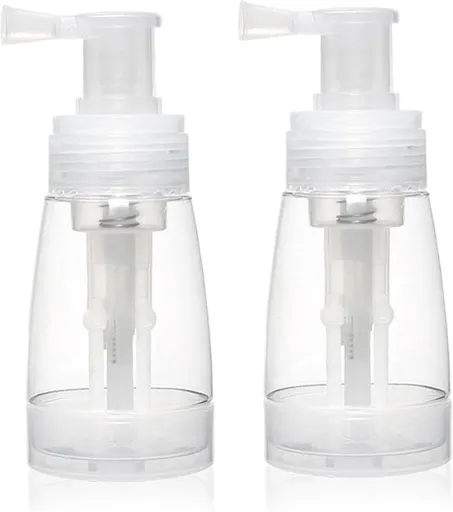2PCS Powder Spray Bottle, 180ml Portable Powder Dispenser with Converging Nozzle, Powder Container Even Dispensing Powder Spray for Baby Powder, Body Powder and Even Edible Glitter