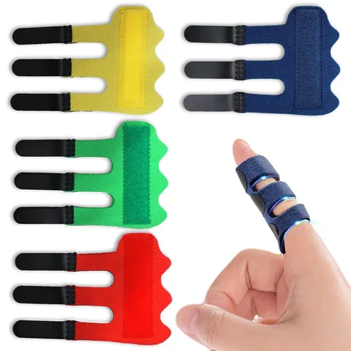 4 Pcs Upgraded Trigger inger Splint: Trigger inger Brace Support with 3 Adjustable ixing Belt, inger Straightener or Middle/Ring/Index/Pinky/Thumb, its or Broken/Straightening/Arthritis