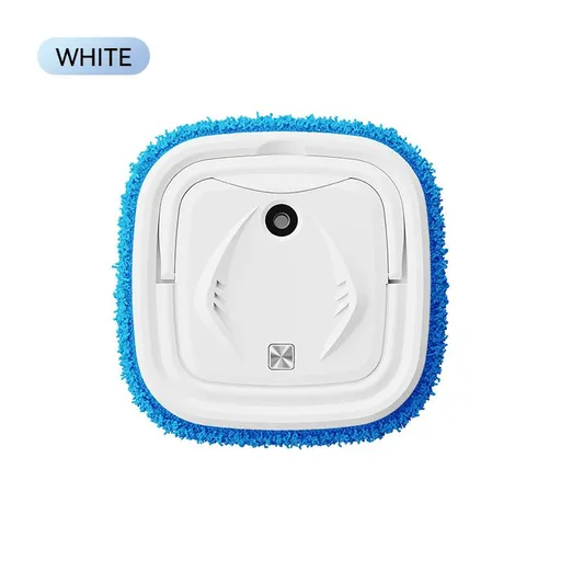 White P6 Smart Robotic Mop and Floor Cleaner for Full Home Cleansing – High Power, Wet & Dry Dual Use, Obstacle Sensing, Spray Humidifier, 2.5H USB Rechargeable Long Battery Life and 8cm Low-Profile Body, Large 25X 25CM Advanced Mopping Pad (EOFY Pro