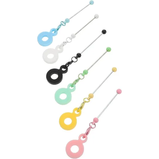 6pcs Cup Charms Reusable Silicone Straw Pendant Decorations for Drinkware and Jar Decor