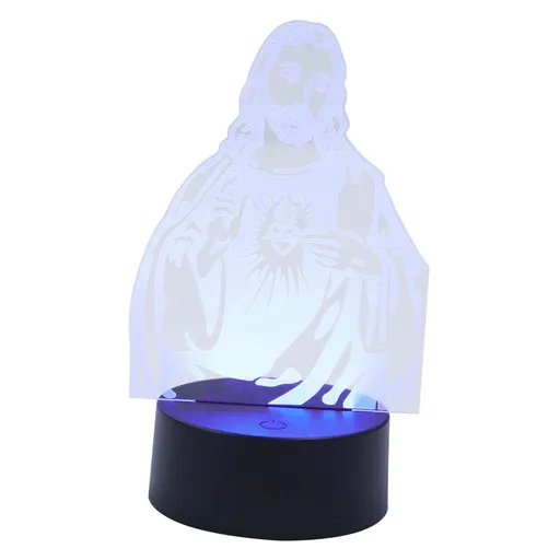 LED Night Light Lamp Illusion Light Night Lamp LED Cross Lamp Angel LED Night Lights Design Night Lamp 3D Slideshow