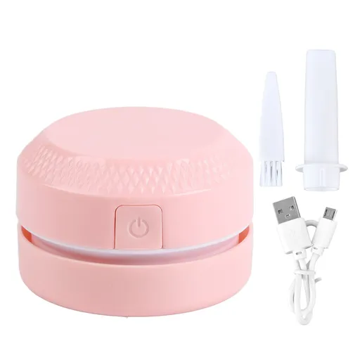 Desktop Dust Collector Table Dust Cleaner USB Charging Portable Mini Dust Catcher for Office HouseholdPink