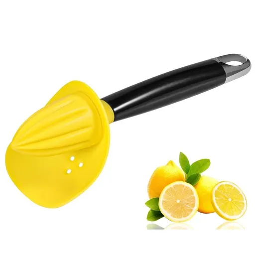 Handheld Lemon Squeezer Portable 4 in 1 Extract Manual Citrus Reamer with Stainless Steel Citrus Peeler Channel Knife Seed