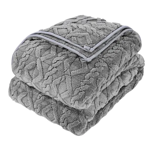 Weighted Blanket, 9 kg, 1524 x 2032 mm Queen Size, Sherpa Fleece Heavy Blanket with Glass Beads, Soft Warm Cozy Fluffy Touch, for 90-113 kg Adults, Anxiety Stress Relief, Improve Sleep, Grey