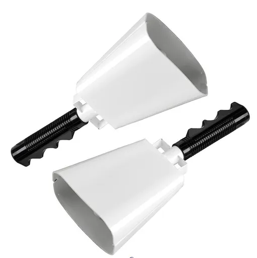 6 Pack Cowbells Bulk Cow Bell with Handle Cheering Hand Bells Steel Noise Maker Loud Cowbell Alarm (10.7 Inch)