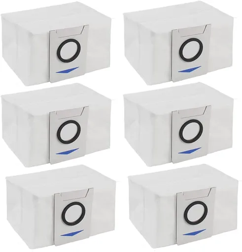 Dust Bags Spare Part for Ecovacs Deebot X1 X1 Plus T10 T10 Plus Robot Vacuum Cleaner Replacement Dust Garbage Bag Accessories (6 Pcs)
