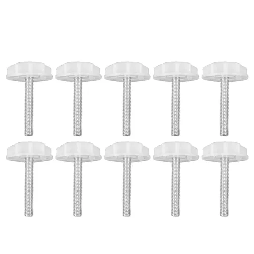 10PCS Leg Levelers Leveling Foot Adjustable PP Iron Screw On Easy Operation Furniture Levelers for Headboard Furniture