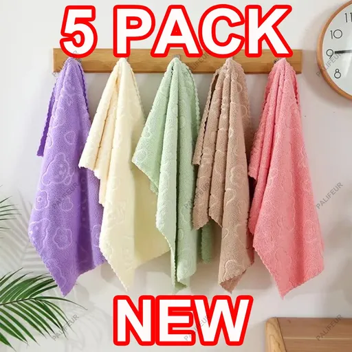 5Pcs Bathroom Hand Towels, 14x30" 600 GSM 100% Cotton - Ultra Soft & Highly Absorbent Face Towels, Hotel Spa Quality by 04_Most Absorbent 2026_Quick Dry - 20% OFF_Purple