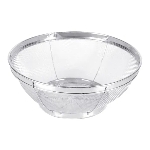 Fine Mesh Strainer for Kitchen, Heavy Duty Stainless Steel Colander Bowl for Pasta, Rice, Fruit, Metal Net Baskets with, Silver, 17.8 x 8 cm