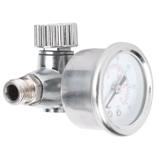 1/4in Spray Guns Air Pressure Regulator Pressure Regulating Adjusting Valve Gauge