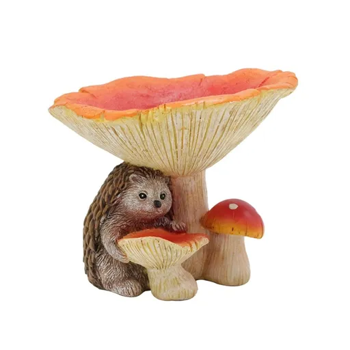 Bird Bath, Mushroom Bird Bath for Outdoor, Garden Statue Lawn Ornament Bird Feeder Small Sculpture for Farmhouse