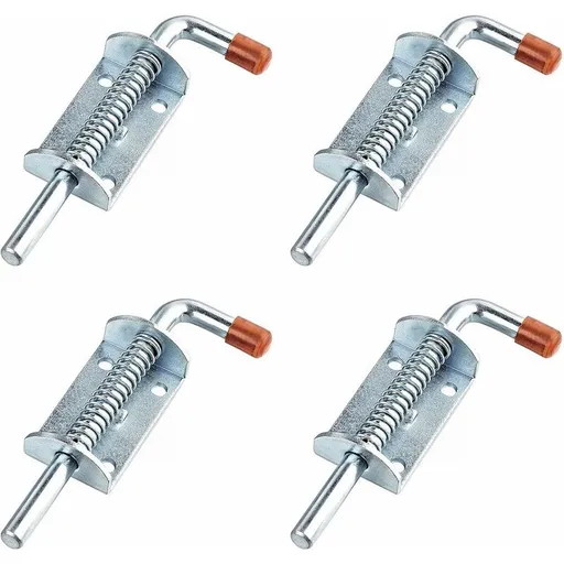 4 pcs Trailer Modification Accessories Zipper Pull 10Mm Thick Trailer Handle Spring Buckle Utv Trailer Lock (Silver,